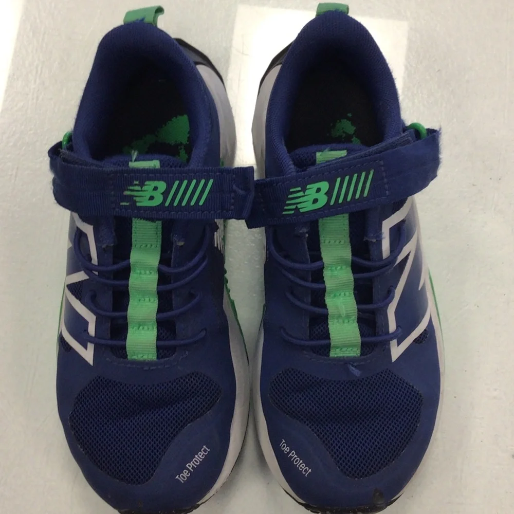 New Balance Kids Blue and Green Hook-and-Loop Sneakers